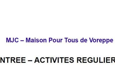 Courrier aux adhérents – Activités régulières rentrée 2020