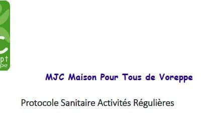 Protocole sanitaire activités régulières