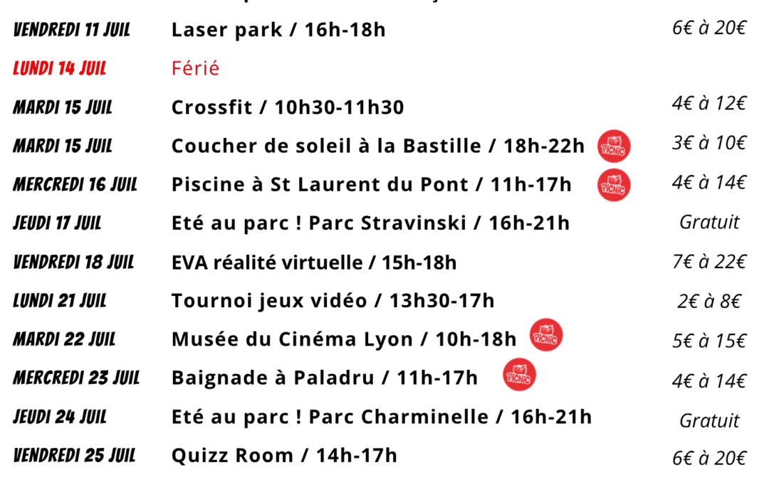 Été 2025 : un programme au top pour les 11-17 ans !