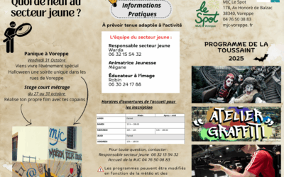 Programme activités jeunes de la Toussaint !