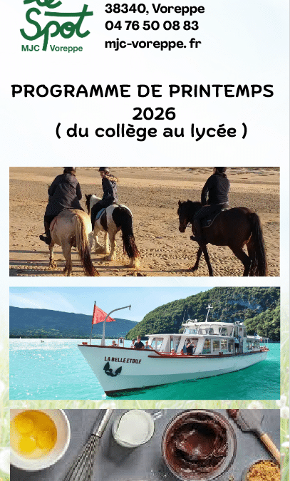Vacances de printemps : le programme jeunesse est arrivé !